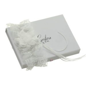 Ruffled Rose set on a lace Bridal garter