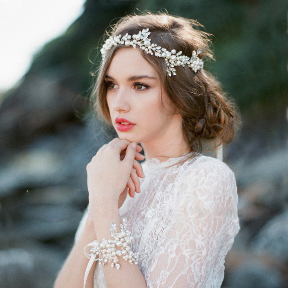 Pearl and Rhinstone Bridal Hairvine