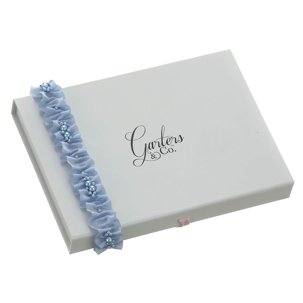 A Bridal Garter made in Something Blue